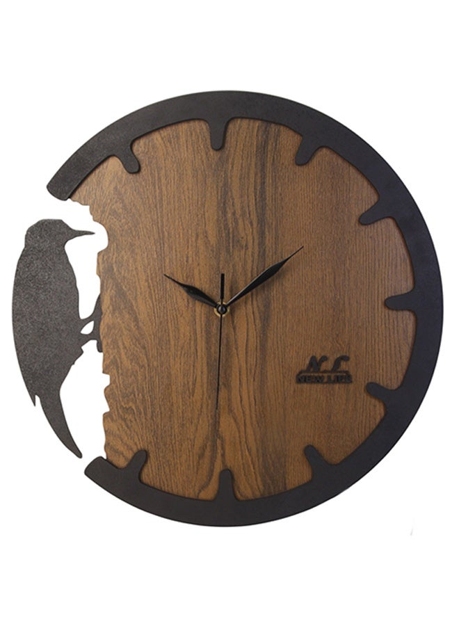 نيو لايف ساعة حائط خشب MDF بتصميم عصري مع شكل طائر – ديكور أنيق للمنزل - Image 1